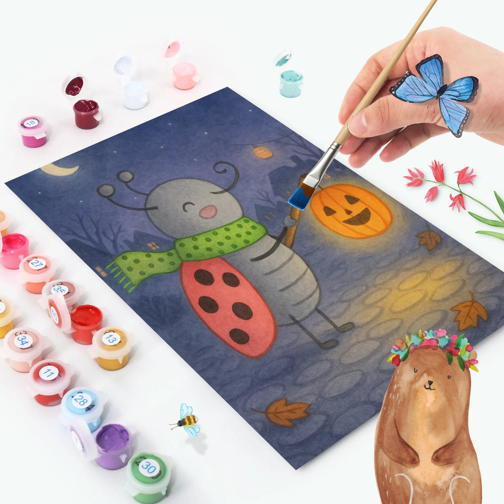 Paint by Numbers Smörle Lantern Design DIY, Künstler, Baseln, Malen nach Zahlen, Bastelidee, Ausmalbild, Kunstwerk, Kreativität, Malen, Halloween, Deko, Martinssingen, Dekoration, Geschenke, Schenken, Marienkäfer, Laterne, Herbst