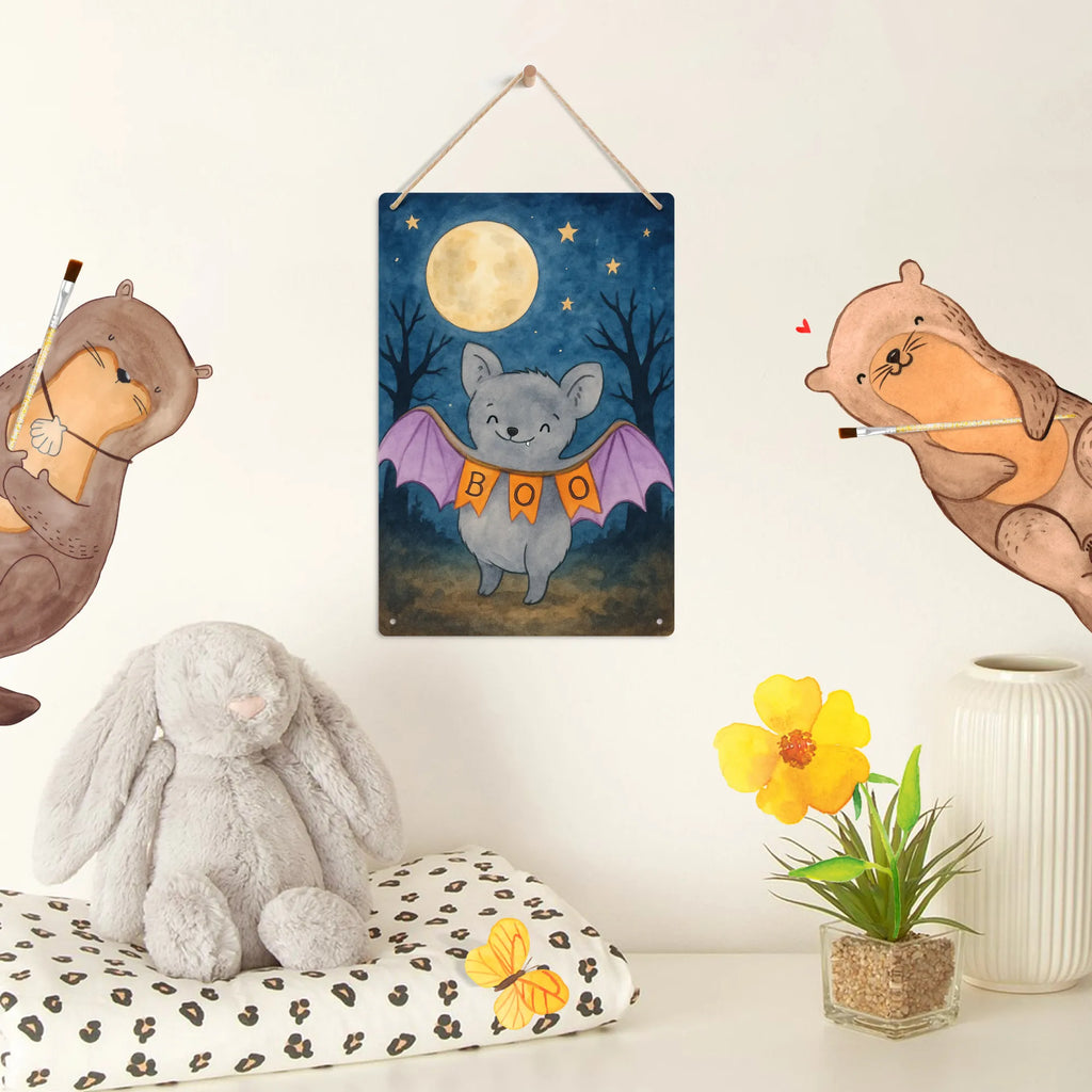 Paint by Numbers Metal Sign Bat Boo Design Halloween, decoration, Martin singing, decor, gifts, giving