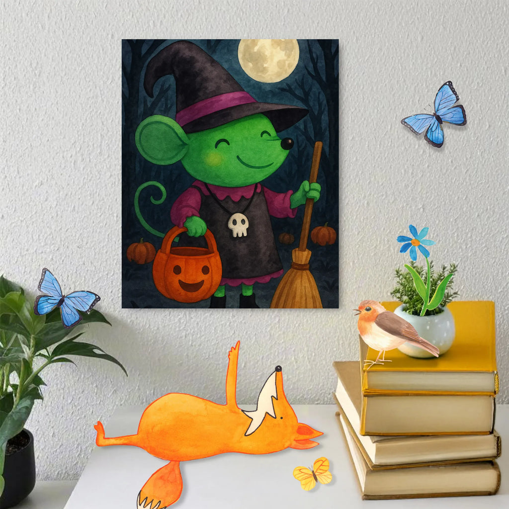 Paint by Numbers Mouse Witch Design Halloween, decoration, Martin singing, decor, gifts, giving