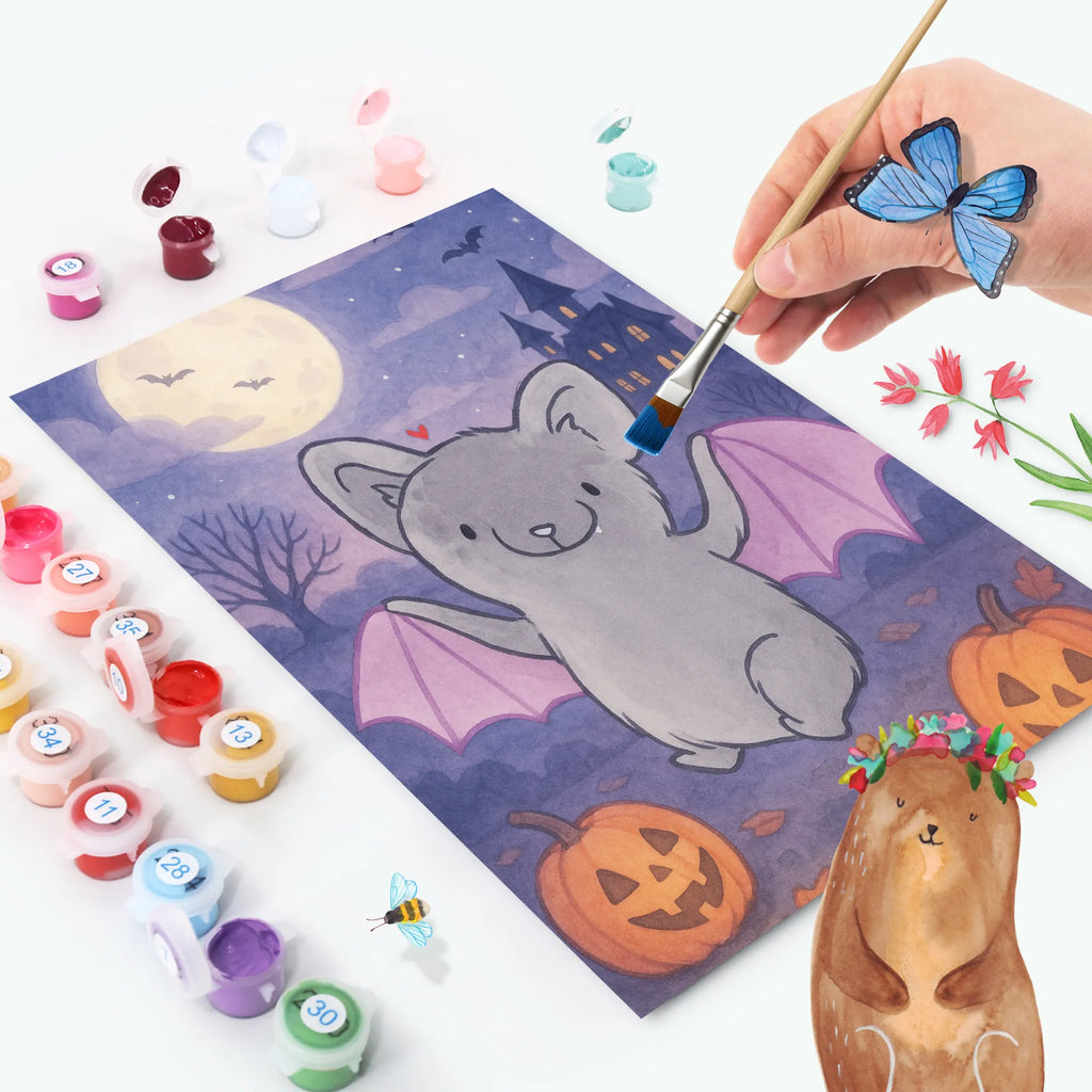 Malowanie według numerów nietoperz Klasyczny Design Kunstwerk, Ausmalbild, DIY, Malen nach Zahlen, Malen, Kreativität, Bastelidee, Künstler, Baseln, Halloween, Deko, Martinssingen, Dekoration, Geschenke, Schenken