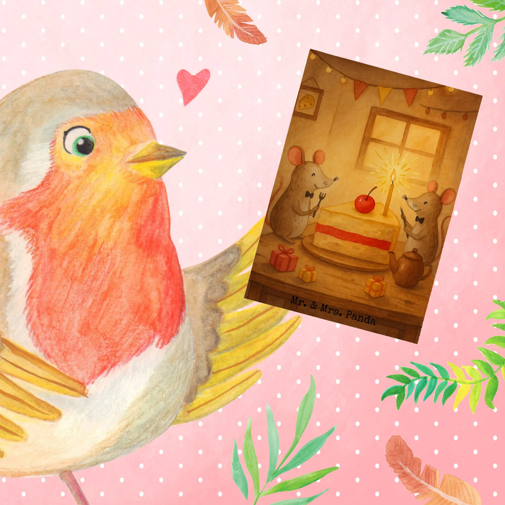 Kartka okolicznościowa myszy ciasto Design Urodziny, prezent urodzinowy, prezent