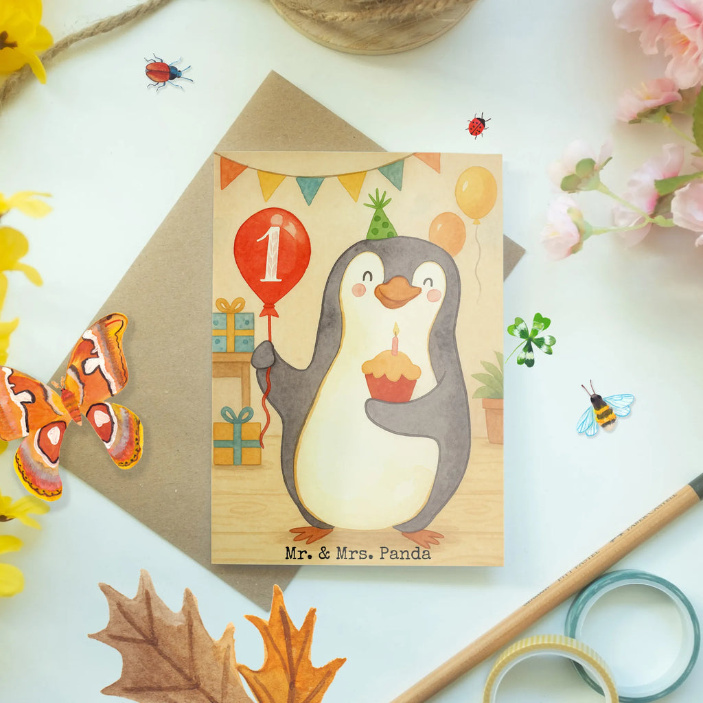 Grußkarte 1. Geburtstag Pinguin Luftballon Design Weihnachten, witzig, Freundin, liebevoll, Opa, Klappkarte, Einladungskarte, Hochzeit, Ansichtskarten, Trauerkarte, Taufe, Karte, Aufmunterung, Mädchen, Ostern, Hochzeitskarte, Glücklich, Geburtstagskarte, Abitur, Freund, Oma, Lieblingsmensch, Papa, Abschluss, Junge, Geschenkideen, Grußkarte, Beileid, Frau, Mama, cool, Glückwunschkarte, Geschenk, Geburtstag, Geburtstagsgeschenk, Happy Birthday, Geburtstage, Pinguin, Geburtstagsfeier