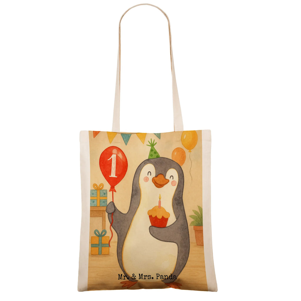 Shopper 1. Geburtstag Pinguin Luftballon Design Umhängetasche, unitasche, Badetasche, Schultertasche, büchertasche, Tasche, Einkaufsbeutel, Statementbeutel, baumwollbeutel, Einkaufstüte, Alltagstasche, Laptoptasche, Beuteltasche, Strandtasche, Shopper, Stoffbeutel, Henkeltasche, tote bag, Stofftasche, Tüte, Baumwolltasche, Beutel, Tragetasche, Leinentasche, uni tasche, Einkaufstasche, shopping tasche, bedruckte tasche, Jutebeutel, Schultasche, Jutetasche, Geschenk, Geburtstag, Geburtstagsgeschenk, Geburtstage, Pinguin, Geburtstagsfeier, Happy Birthday