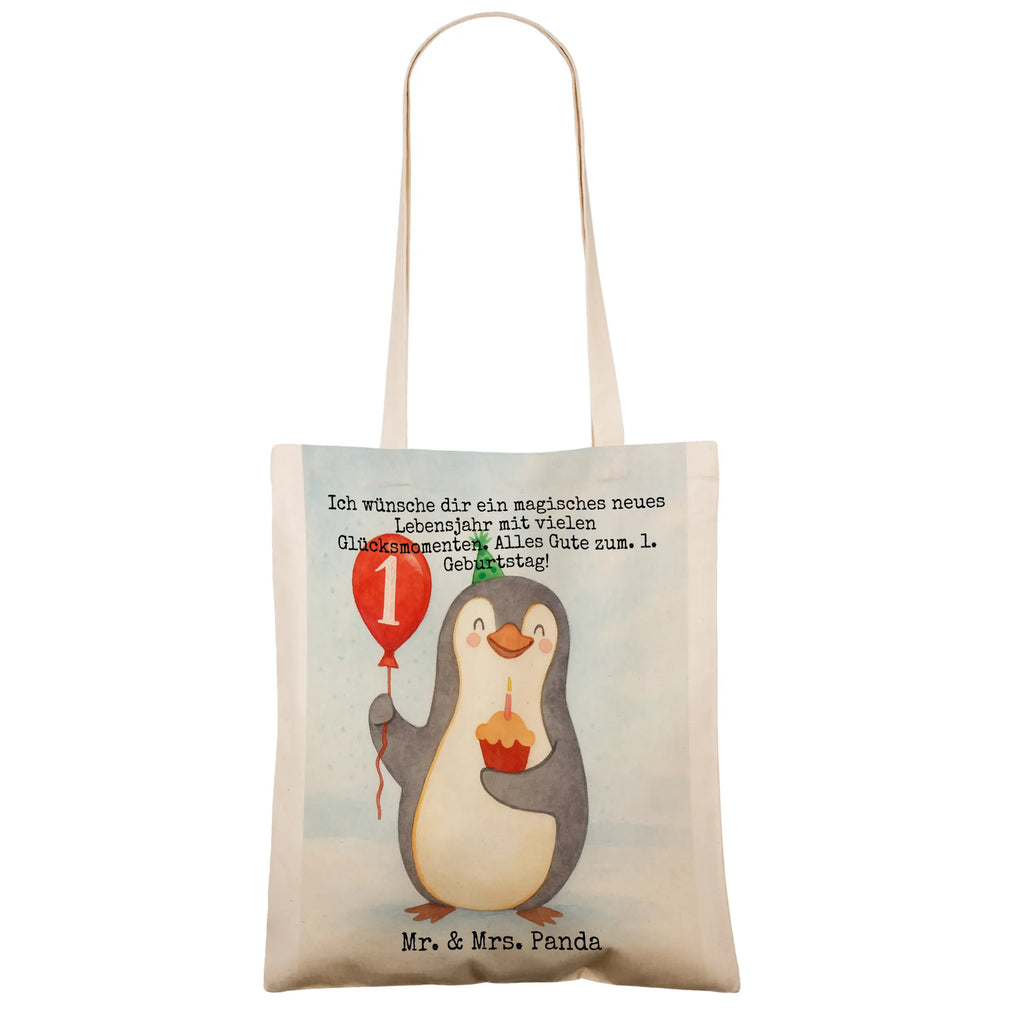 Shopper 1. Geburtstag Pinguin Luftballon Design Umhängetasche, unitasche, Badetasche, Schultertasche, büchertasche, Tasche, Einkaufsbeutel, Statementbeutel, baumwollbeutel, Einkaufstüte, Alltagstasche, Laptoptasche, Beuteltasche, Strandtasche, Shopper, Stoffbeutel, Henkeltasche, tote bag, Stofftasche, Tüte, Baumwolltasche, Beutel, Tragetasche, Leinentasche, uni tasche, Einkaufstasche, shopping tasche, bedruckte tasche, Jutebeutel, Schultasche, Jutetasche, Geschenk, Geburtstag, Geburtstagsgeschenk, Geburtstage, Pinguin, Geburtstagsfeier, Happy Birthday