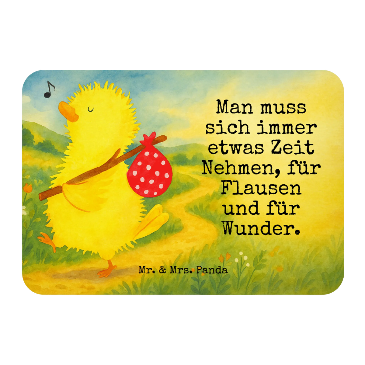 Magnet chick wander Design Easter bunny, miracles, time, Easter eggs, egg, Easter egg, time management, chick, joy, travelling, spring fever, greetings, globetrotters, happy Easter, nonsense, Easter greetings