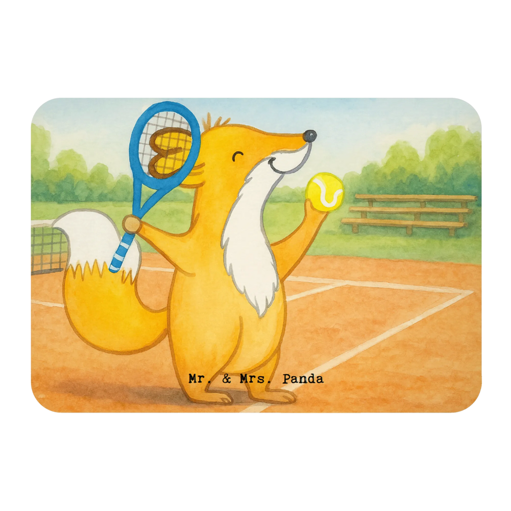 Magnet Fox play tennis Design refrigerator magnets, office magnet, magnetic board, magnet, refrigerator magnet, calendar magnet, Gift, giving, thank you, award, profit, athlete, Playing tennis, ball sport, tennis club, tennis tournament