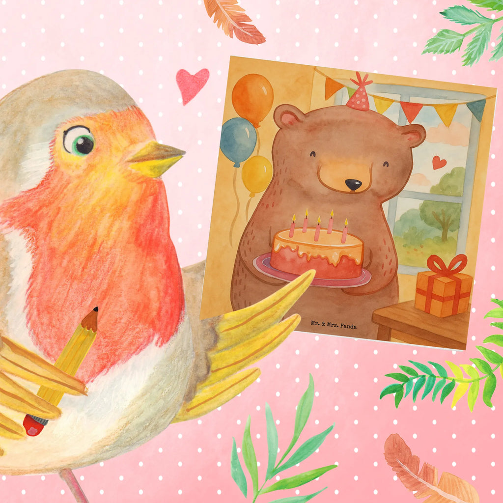 Karta Deluxe urodziny Misiowy tort Design Urodziny, prezent urodzinowy, prezent