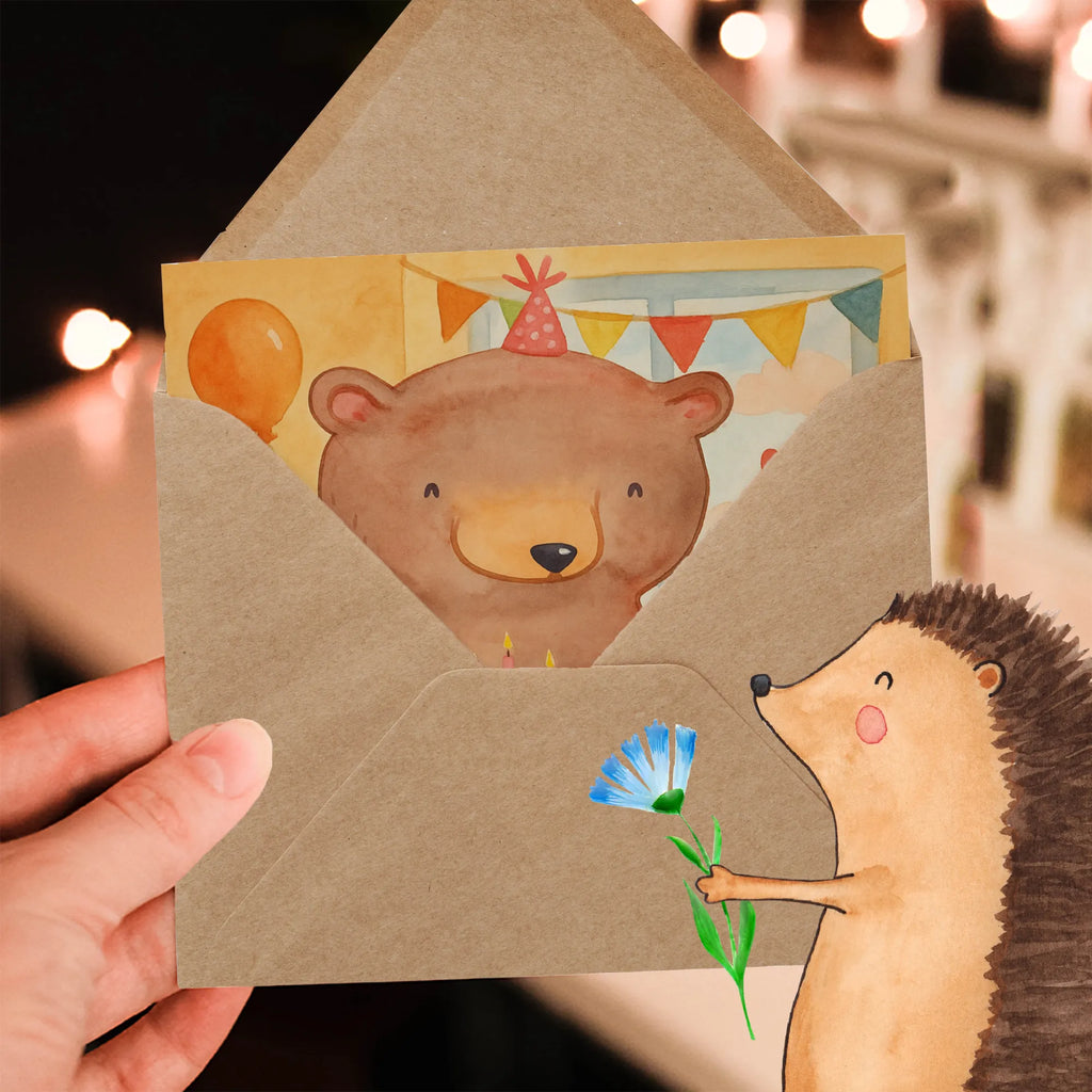 Karta Deluxe urodziny Misiowy tort Design Urodziny, prezent urodzinowy, prezent