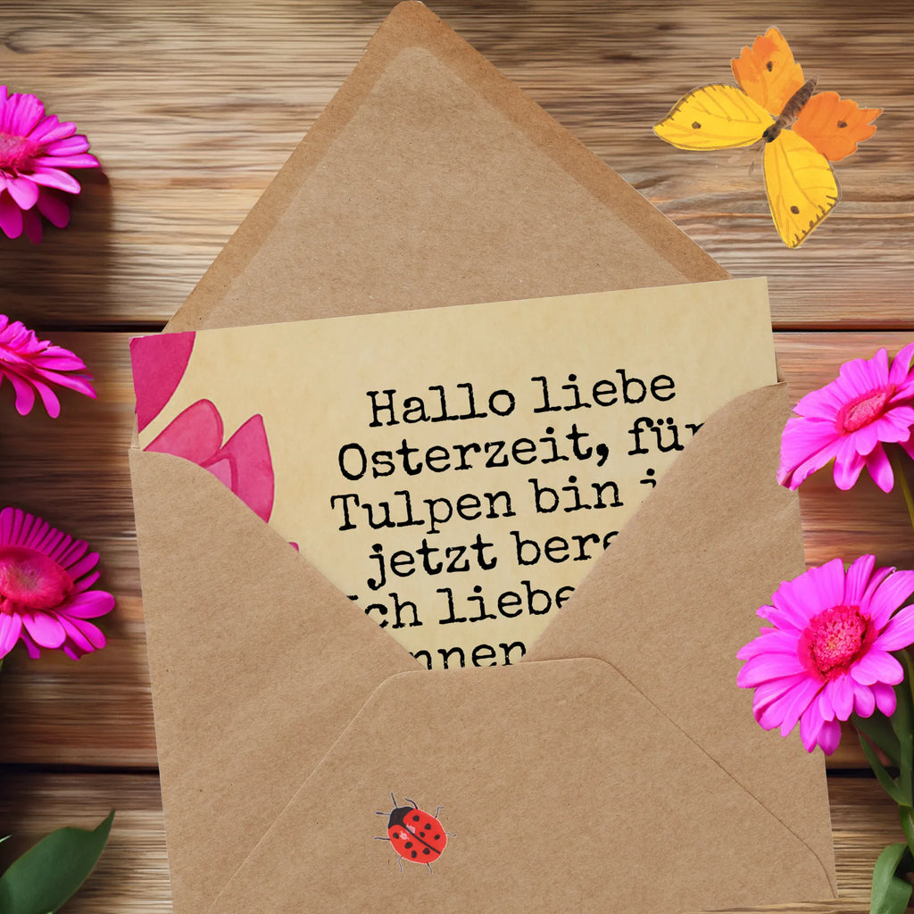 Karta Deluxe królik tulipany Design Wielkanoc, zajączek wielkanocny, prezenty wielkanocne, gniazdo wielkanocne, dekoracje wielkanocne, prezenty na Wielkanoc, prezent wielkanocny, prezenty wielkanocne dla dzieci, Wielkanoc dla dzieci