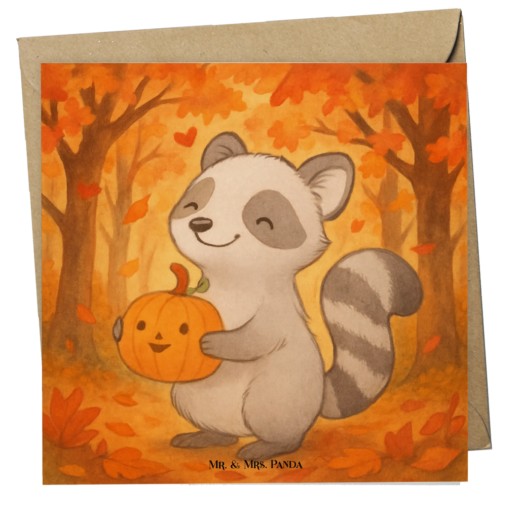 Deluxe Card Raccoon Pumpkin Design decoration, gifts, Martin singing, decor, giving
