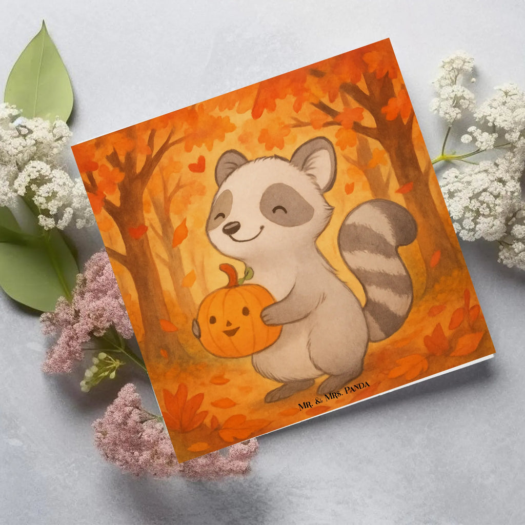 Deluxe Card Raccoon Pumpkin Design decoration, gifts, Martin singing, decor, giving