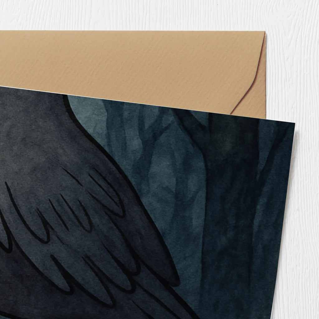 Karta Deluxe Wrona Halloween Design dekoracja, dekoracje, prezenty, dawanie