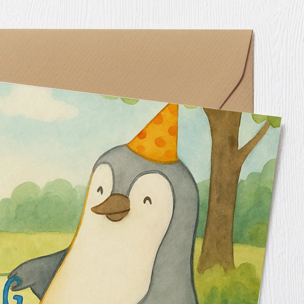 Karta Deluxe Mysz Pingwin urodziny Design Urodziny, prezent urodzinowy, prezent
