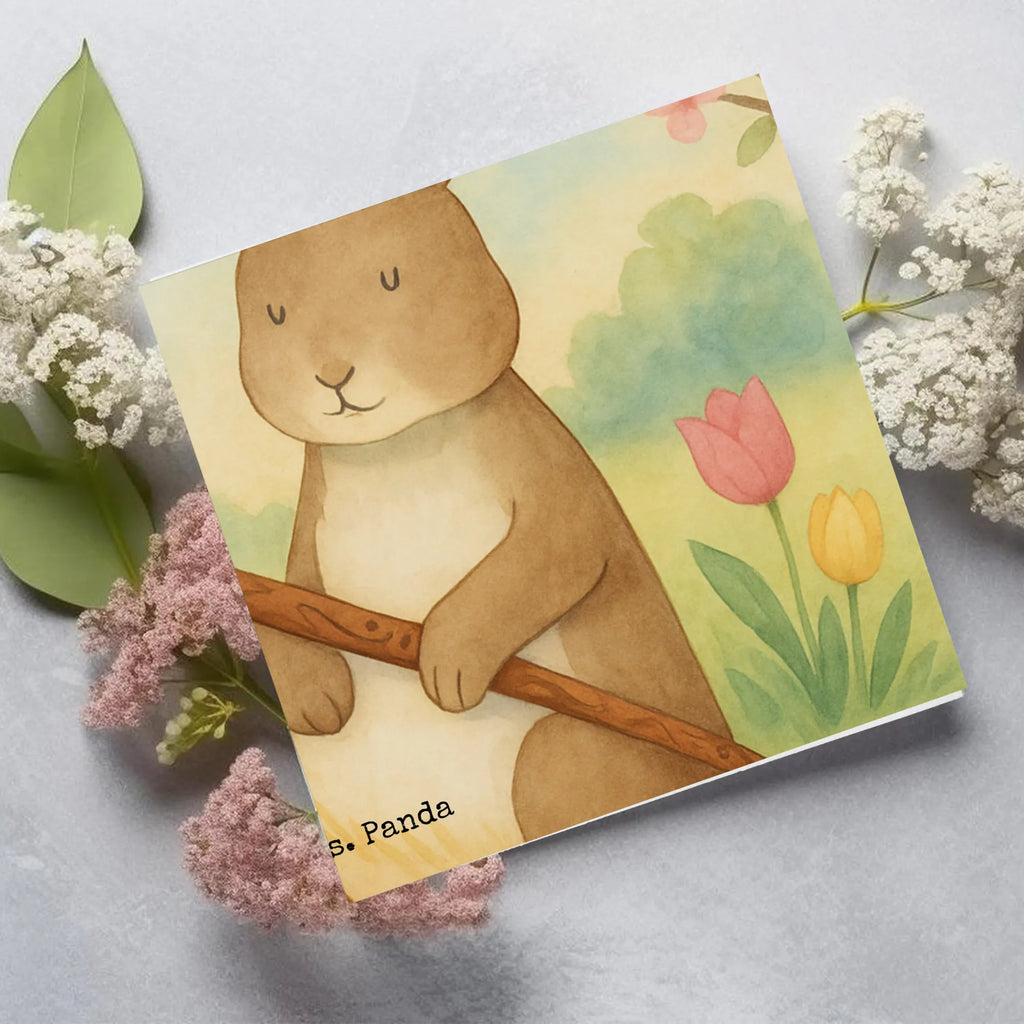 Karta Deluxe Zając Malowanie jajek Design Wielkanoc, zajączek wielkanocny, prezenty wielkanocne, gniazdo wielkanocne, dekoracje wielkanocne, prezenty na Wielkanoc, prezent wielkanocny, prezenty wielkanocne dla dzieci, Wielkanoc dla dzieci