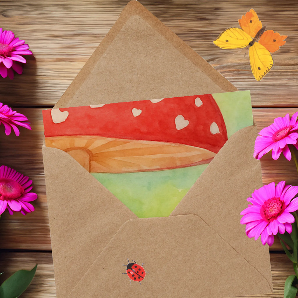 Karta Deluxe pisklę muchomor czerwony Design Wielkanoc, zajączek wielkanocny, prezenty wielkanocne, gniazdo wielkanocne, dekoracje wielkanocne, prezenty na Wielkanoc, prezent wielkanocny, prezenty wielkanocne dla dzieci, Wielkanoc dla dzieci