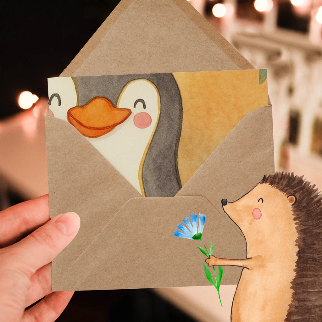 Karta Deluxe Pingwin Urodziny Design Urodziny, prezent urodzinowy, prezent