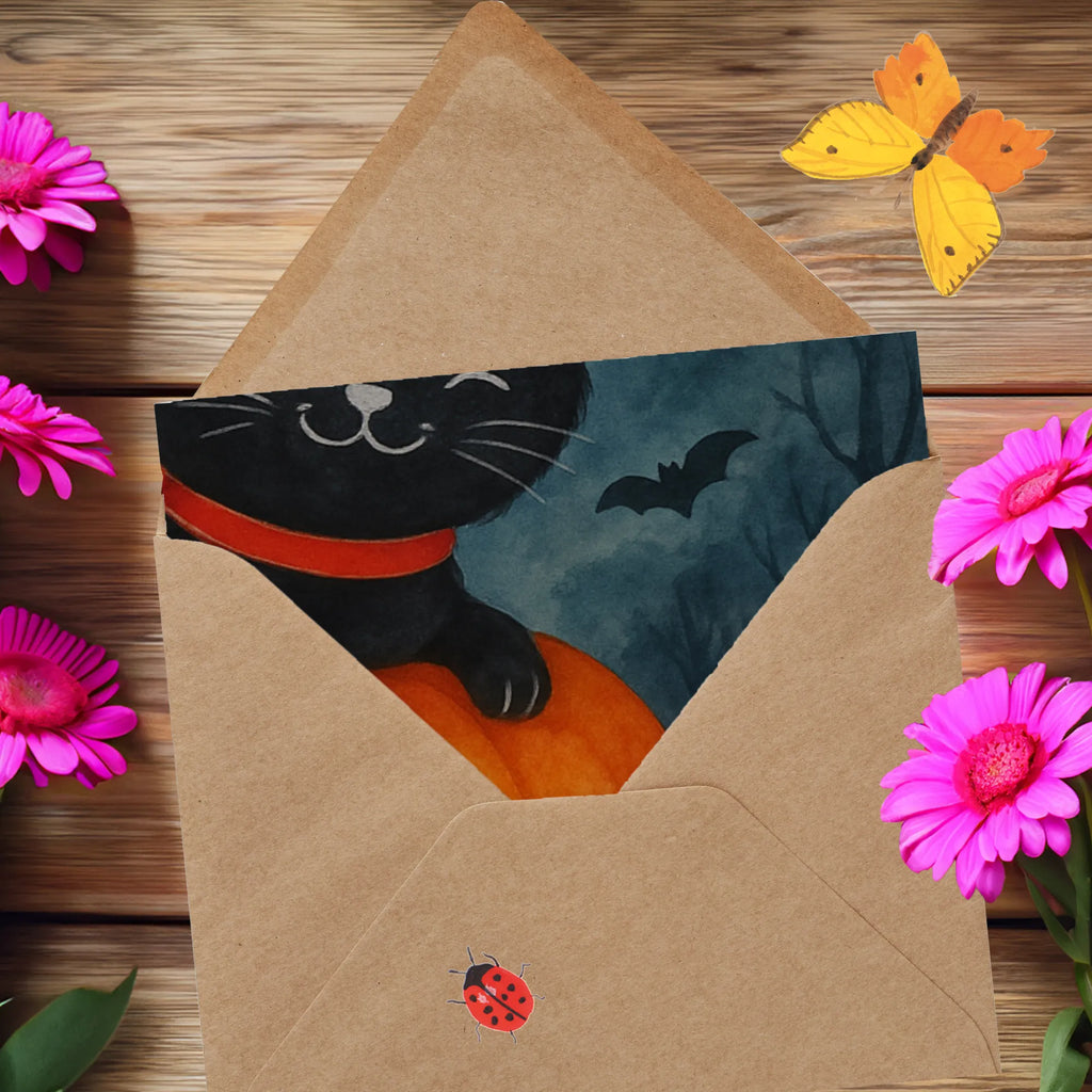 Karta Deluxe Czarna Kot Design dekoracja, dekoracje, prezenty, dawanie