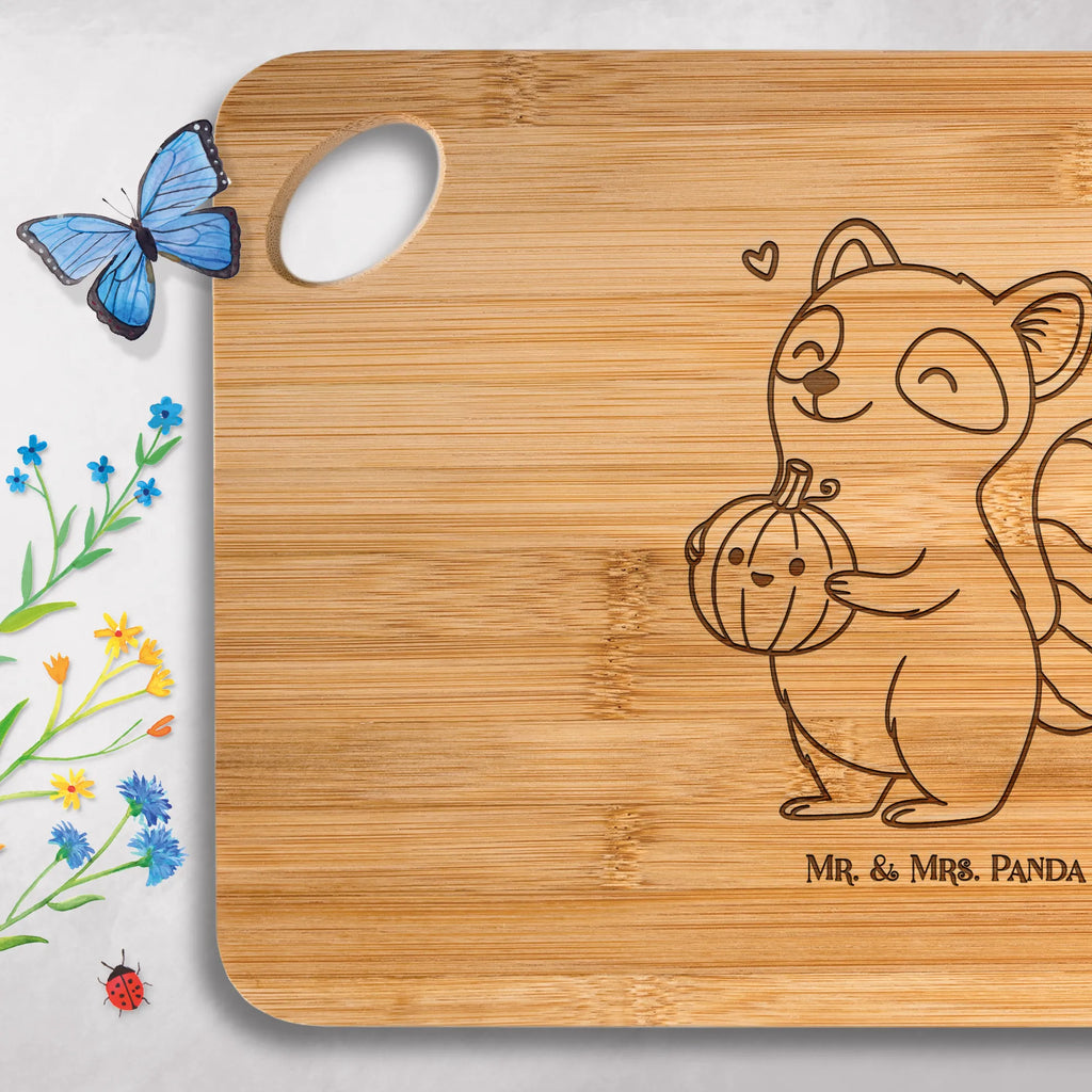 Frühstücksbrett Waschbär Kürbis Servierbrett, Hackbrett, Küchenbrett, Holzbrett, Schneidebrett, Holzbrettchen, Brett, Frühstücksbrett, Dekoration, Geschenke, Schenken, Deko, Halloween, Martinssingen, Halloween Deko, Waschbär, Kürbis, Süßes sonst gibt's saures, Trick or Treat