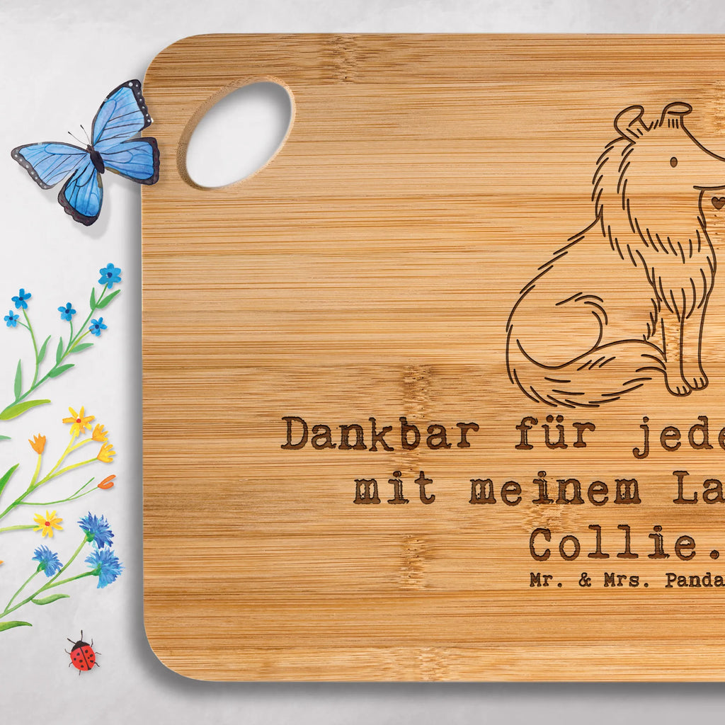 Bambus - deska do krojenia długowłosy collie Chwila dawanie, prezent, Pies, rasa psa, pies rasowy, właściciel psa, miłośnik zwierząt, szczeniak