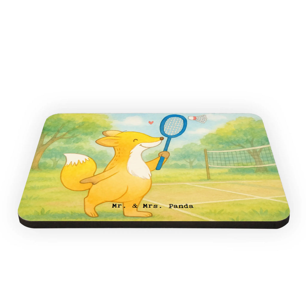 Magnet Fox play badminton Design magnetic board, office magnet, refrigerator magnets, refrigerator magnet, calendar magnet, magnet, Gift, giving, thank you, award, profit, athlete, Play shuttlecock