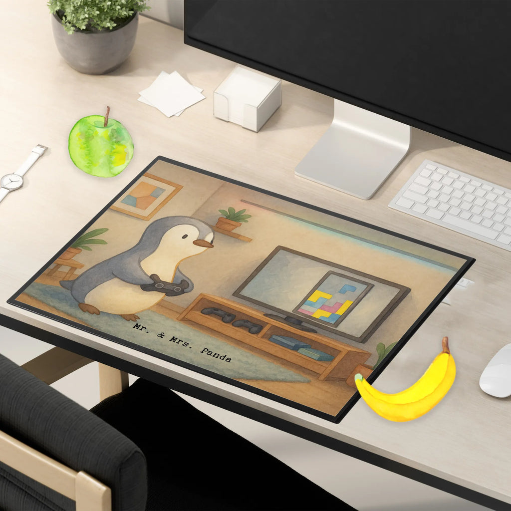 Schreibtischunterlage Pinguin Zocken Design Unterlage, Auflage, Schreibwaren, Schreibunterlage, Schreibtisch Unterlagen, Büroartikel, Schreibtischauflage, Matte, Schreibtischunterlage Groß, Bürobedarf, Schreibtisch Matte, Geschenk, Schenken, Sport, Sportart, Hobby, Danke, Dankeschön, Auszeichnung, Gewinn, Sportler, Videogames, Gaming, Zocken, Videospiele