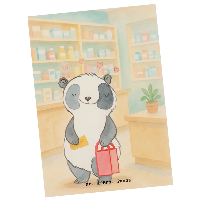 Postkarte Panda Shopping Design