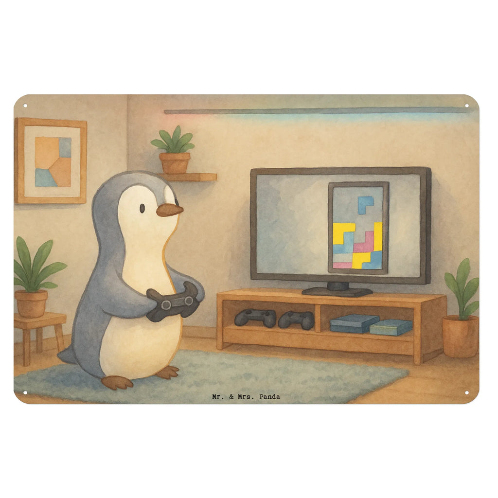 Metalowy szyld pingwin grać Design Prezent, Dyscyplina sportowa, Darować, Dziękuję, Dzięki, Wyróżnienie, Wygrana, Sportowiec