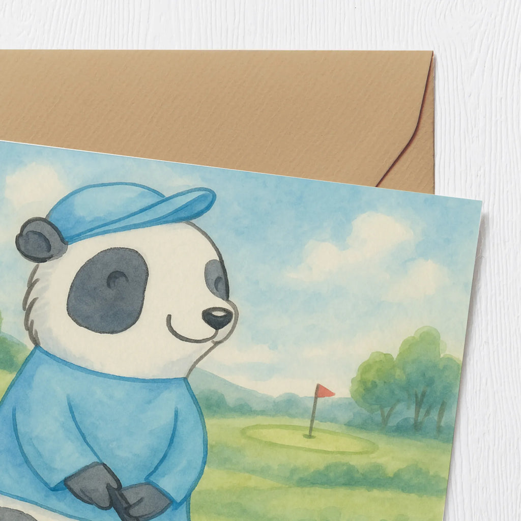 Karta Deluxe Panda gra w golfa Design Prezent, Dyscyplina sportowa, Darować, Dziękuję, Dzięki, Wyróżnienie, Wygrana, Sportowiec