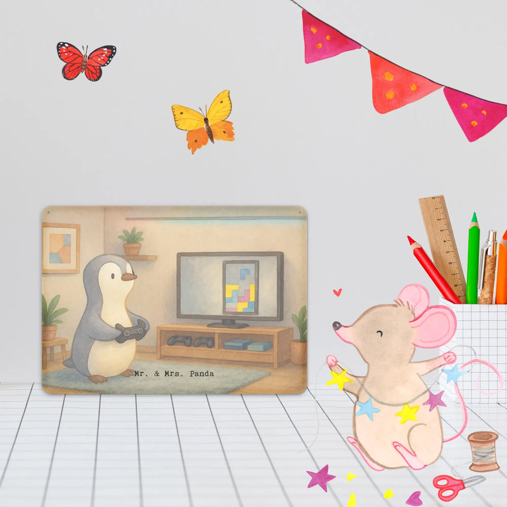 Metalowy szyld pingwin grać Design Prezent, Dyscyplina sportowa, Darować, Dziękuję, Dzięki, Wyróżnienie, Wygrana, Sportowiec