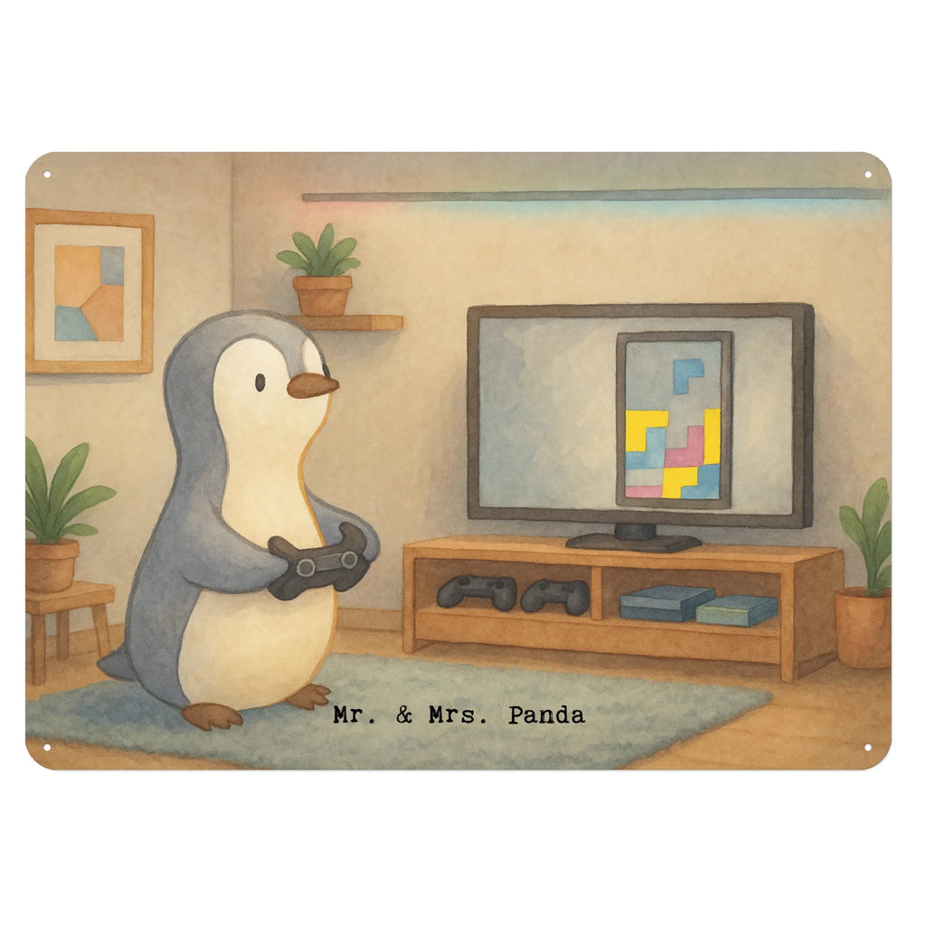 Metalowy szyld pingwin grać Design Prezent, Dyscyplina sportowa, Darować, Dziękuję, Dzięki, Wyróżnienie, Wygrana, Sportowiec