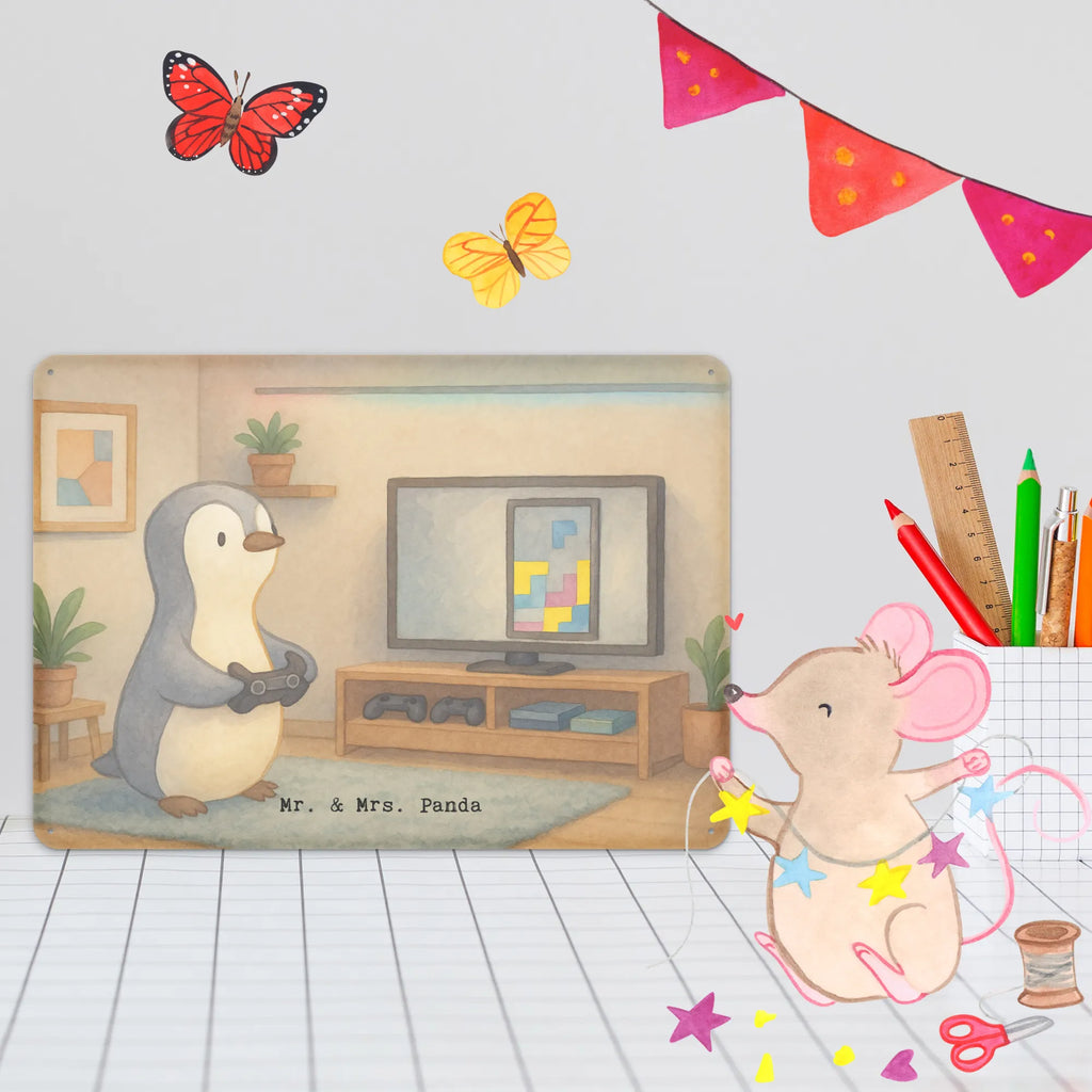 Metalowy szyld pingwin grać Design Prezent, Dyscyplina sportowa, Darować, Dziękuję, Dzięki, Wyróżnienie, Wygrana, Sportowiec