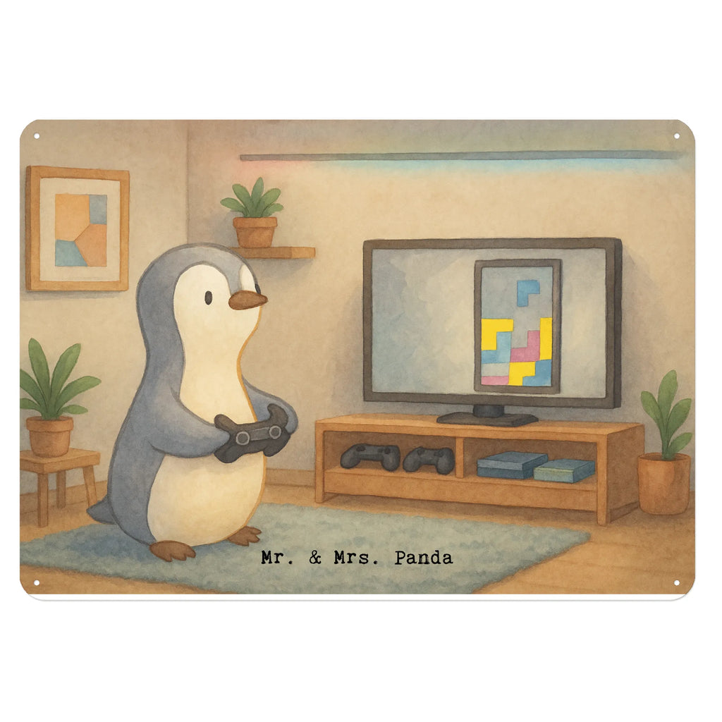 Metalowy szyld pingwin grać Design Prezent, Dyscyplina sportowa, Darować, Dziękuję, Dzięki, Wyróżnienie, Wygrana, Sportowiec