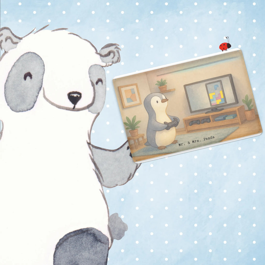 Metalowy szyld pingwin grać Design Prezent, Dyscyplina sportowa, Darować, Dziękuję, Dzięki, Wyróżnienie, Wygrana, Sportowiec