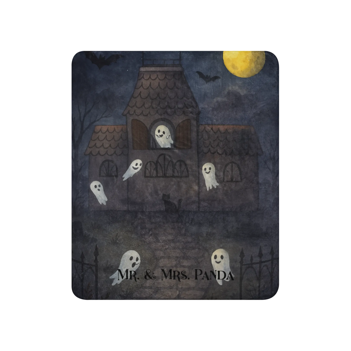 Sherpa cuddly blanket Ghosts Villa Design Kuscheldecke, Winterdecke, Heimdecke, Sofadecke, Plaid, Sherpa Decke, Sherpa-Decke, Überwurf, Couchdecke, Plüschdecke, Kuscheldecke groß, Tagesdecke, Schmusedecke, Flauschdecke, Decke, Wohndecke, Wärmedecke, Dekoration, Geschenke, Schenken, Deko, Halloween, Martinssingen