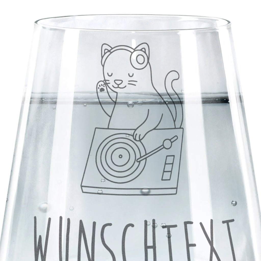 Personalizowana szklanka do picia kot DJ Instrumenty, prezenty dla muzyków, miłośników muzyki