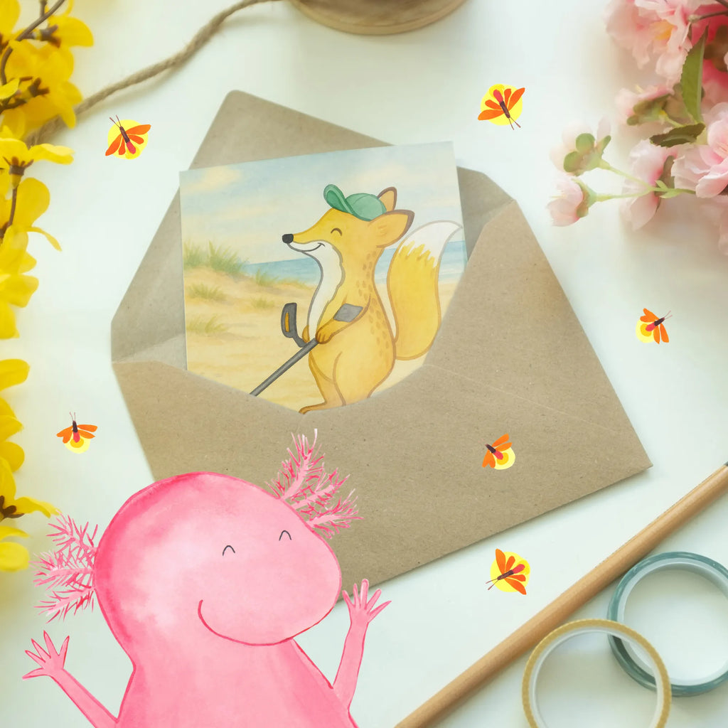 Grußkarte Fuchs Metalldetektor Design Glücklich, Oma, Freundin, Freund, Hochzeit, Ostern, Frau, Aufmunterung, Lieblingsmensch, Karte, cool, Opa, Grußkarte, Geburtstagskarte, Abitur, liebevoll, Mädchen, Einladungskarte, Glückwunschkarte, Junge, Weihnachten, Geschenkideen, Mama, Hochzeitskarte, Papa, Trauerkarte, witzig, Beileid, Taufe, Ansichtskarten, Abschluss, Klappkarte, Geschenk, Schenken, Sport, Sportart, Hobby, Danke, Dankeschön, Auszeichnung, Gewinn, Sportler, sondeln, Münzen suchen, Metalldetektor, Sondengänger, Schatzsuche