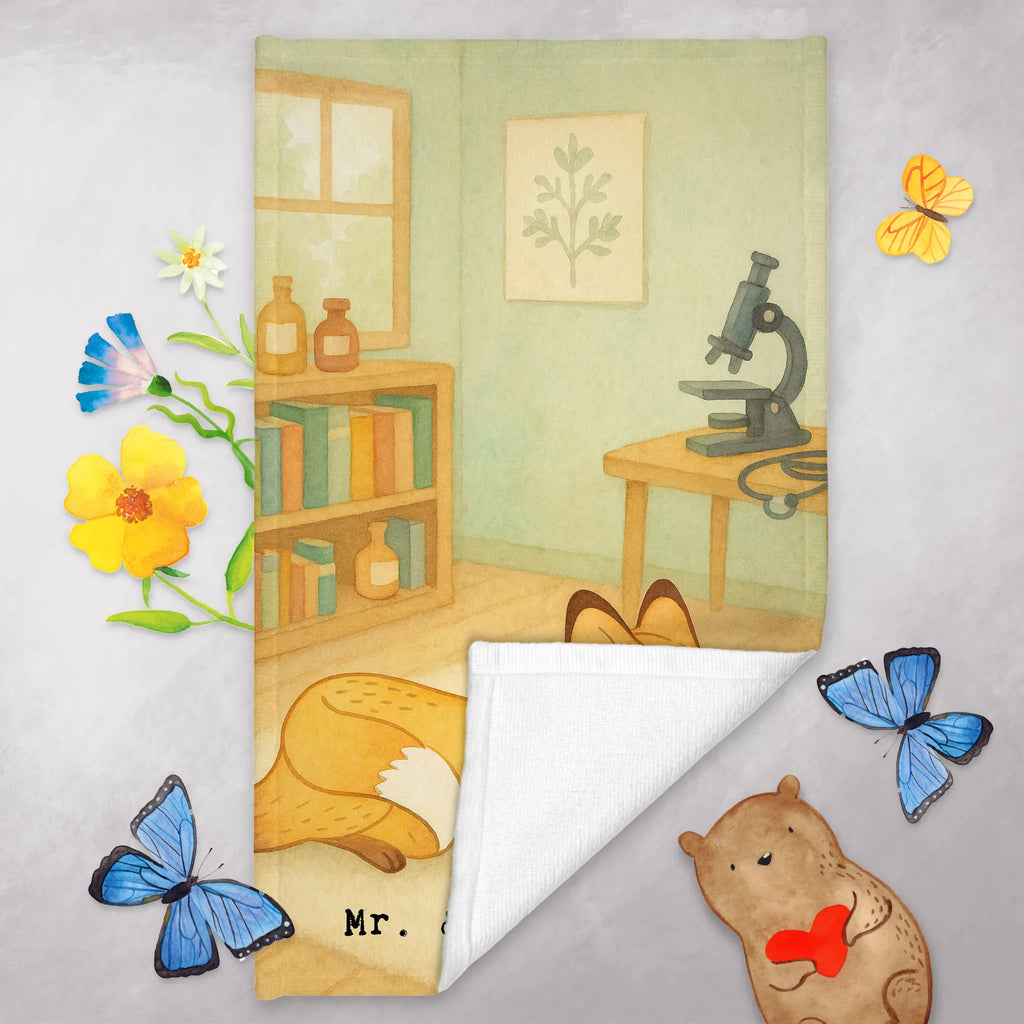 Guest towel Fox To read Design Gift, giving, thank you, award, profit, athlete, read, read books, bookworm