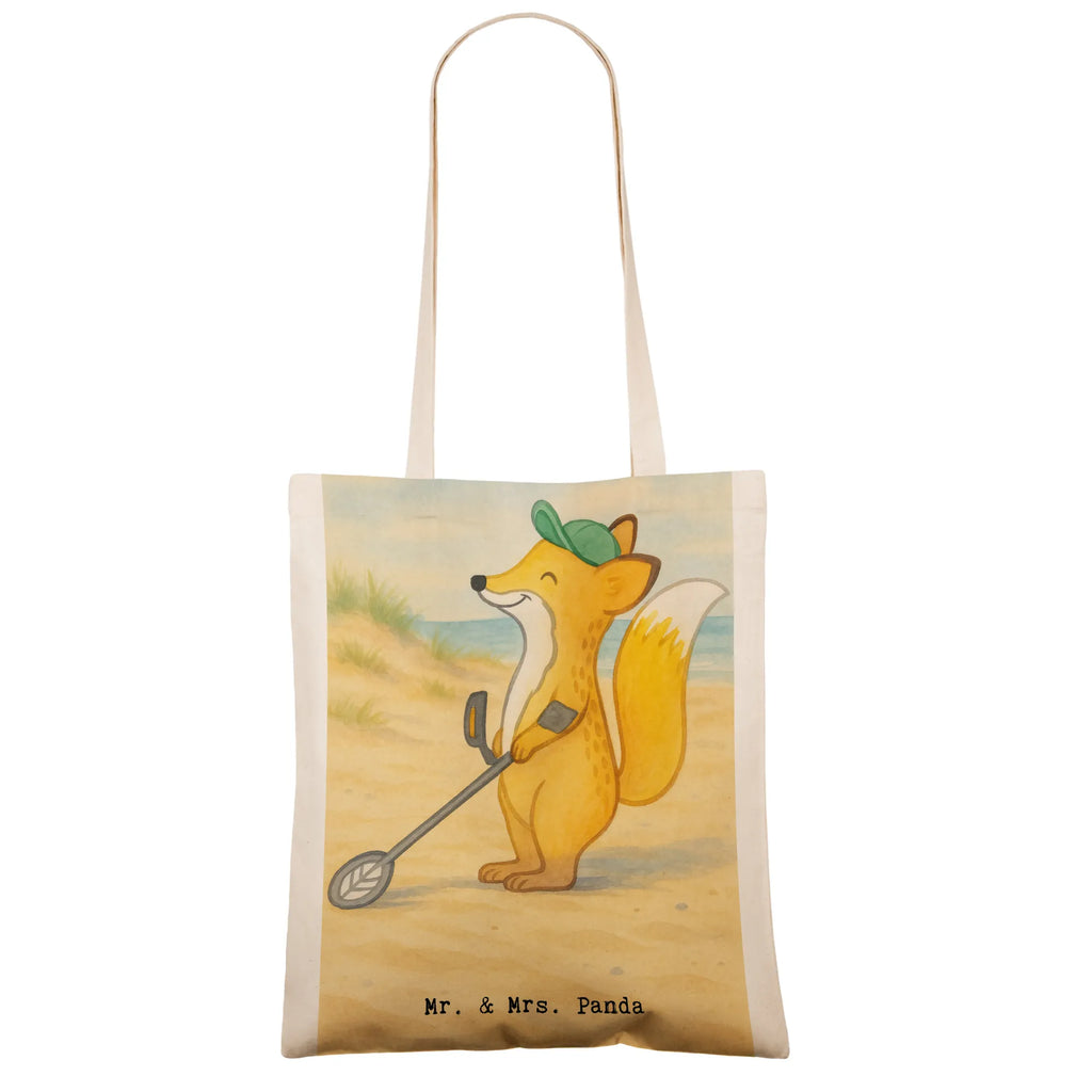 Tote bag Fox metal detector Design Gift, giving, thank you, award, profit, athlete, treasure hunt, probe, probe walker, look for coins, Metal detector