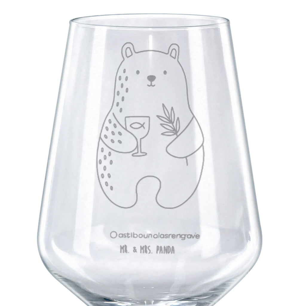 Kieliszek do czerwonego wina niedźwiedź Bierzmowanie Niedźwiedź, Miś, Pluszowy miś