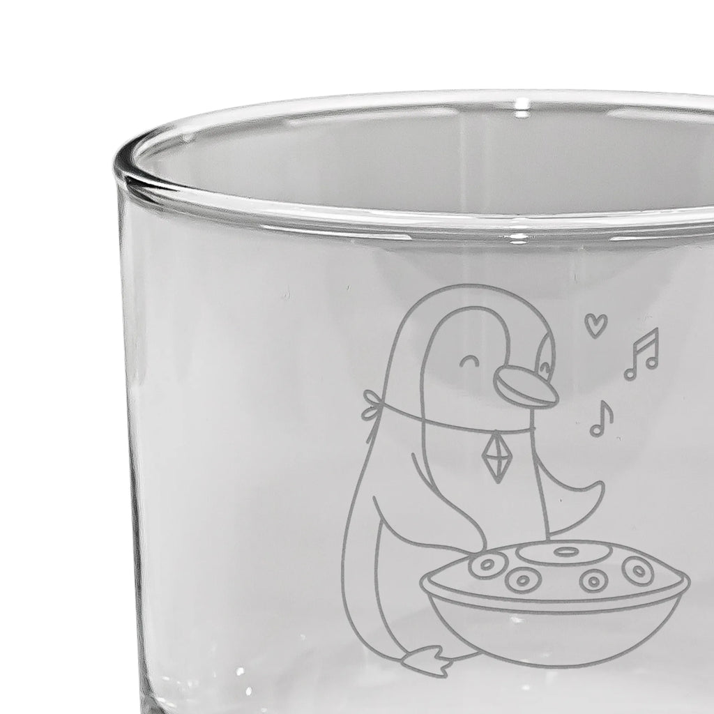 Spersonalizowana szklanka do whisky Pingwin Handpan Instrumenty, prezenty dla muzyków, miłośników muzyki