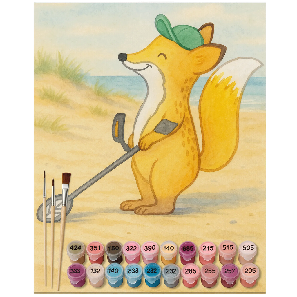 Malowanie według numerów lis detektor metalu Design Prezent, Dyscyplina sportowa, Darować, Dziękuję, Dzięki, Wyróżnienie, Wygrana, Sportowiec