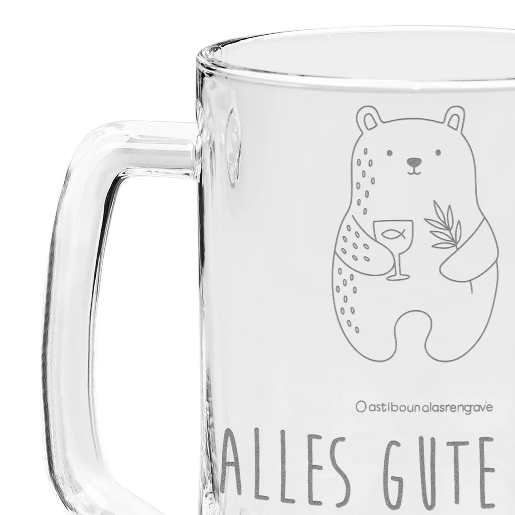 Grawerowany Kufel Piwa niedźwiedź Bierzmowanie Niedźwiedź, Miś, Pluszowy miś