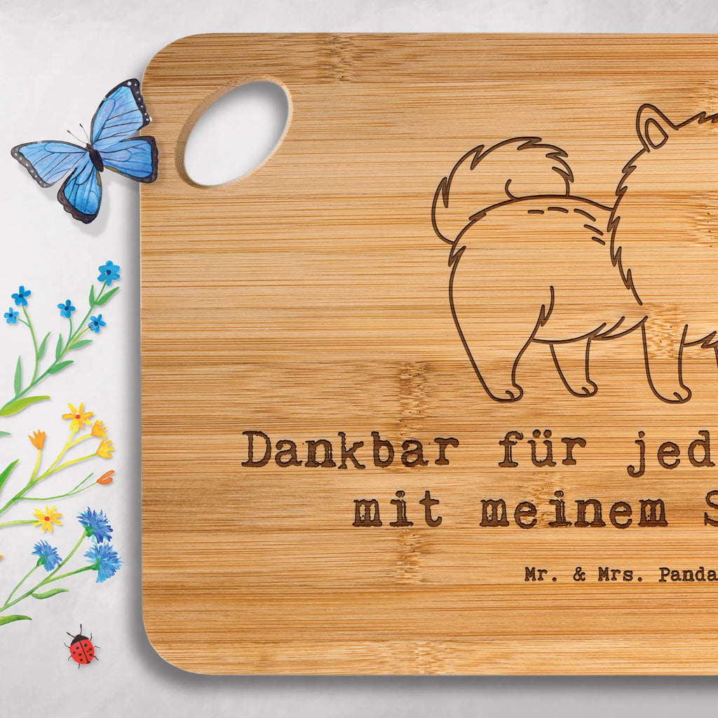 Bambus - deska do krojenia Szpic chwila dawanie, prezent, Pies, rasa psa, pies rasowy, właściciel psa, miłośnik zwierząt, szczeniak