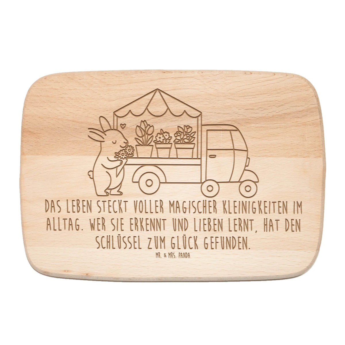 Serving board Easter Bunny Flower cart Board, Easter bunny