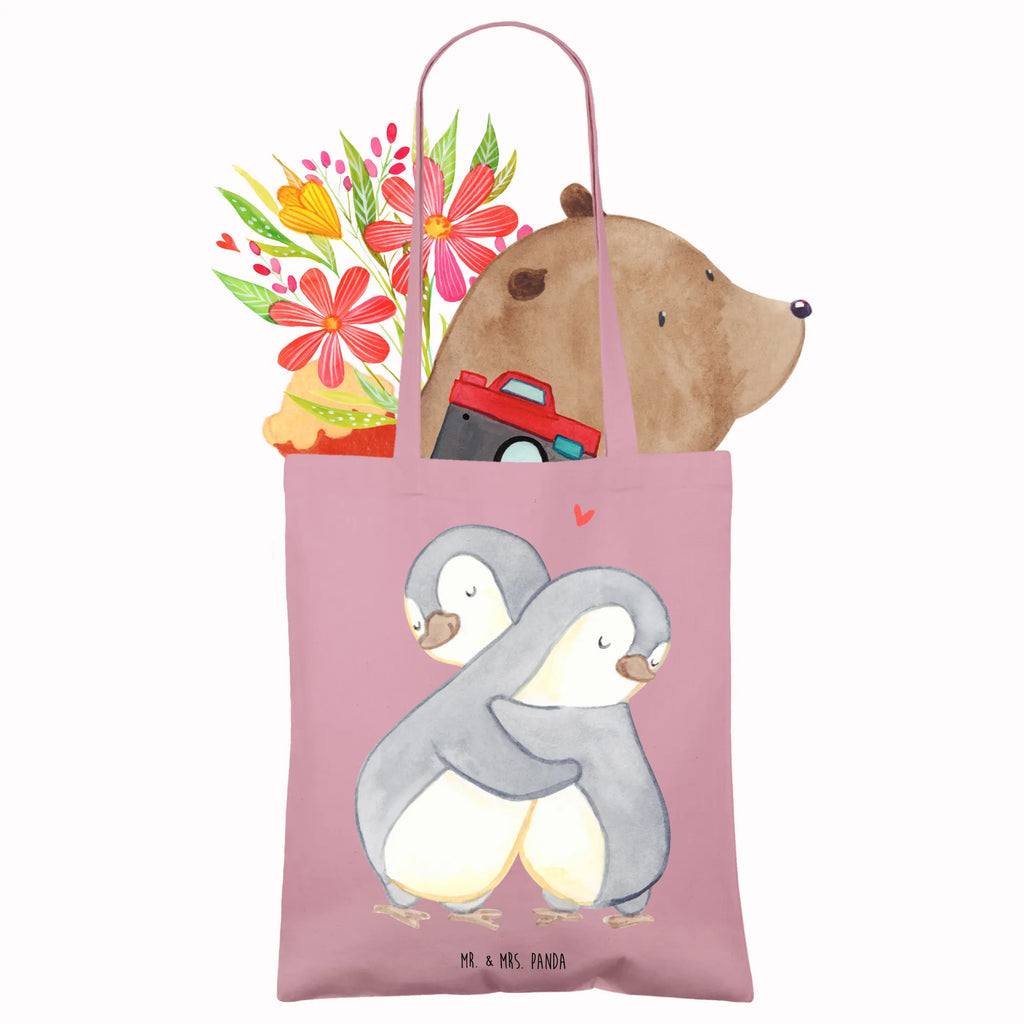 Tragetasche Pinguine Kuscheln Stofftasche, Laptoptasche, Einkaufstasche, Shopper, Umhängetasche, Stoffbeutel, Jutebeutel, Beutel, Strandtasche, Einkaufstüte, Tragetasche, Jutetasche, Badetasche, Tasche, Schultertasche, Beuteltasche, Liebe, Partner, Freund, Freundin, Ehemann, Ehefrau, Heiraten, Verlobung, Heiratsantrag, Liebesgeschenk, Jahrestag, Hocheitstag, Geschenk für Freundin, Geschenk für Frauen, für Ehemann, Liebesbeweis, Mitbringsel, für Männer, Hochzeitstag, Geschenk für Partner, Valentinstag