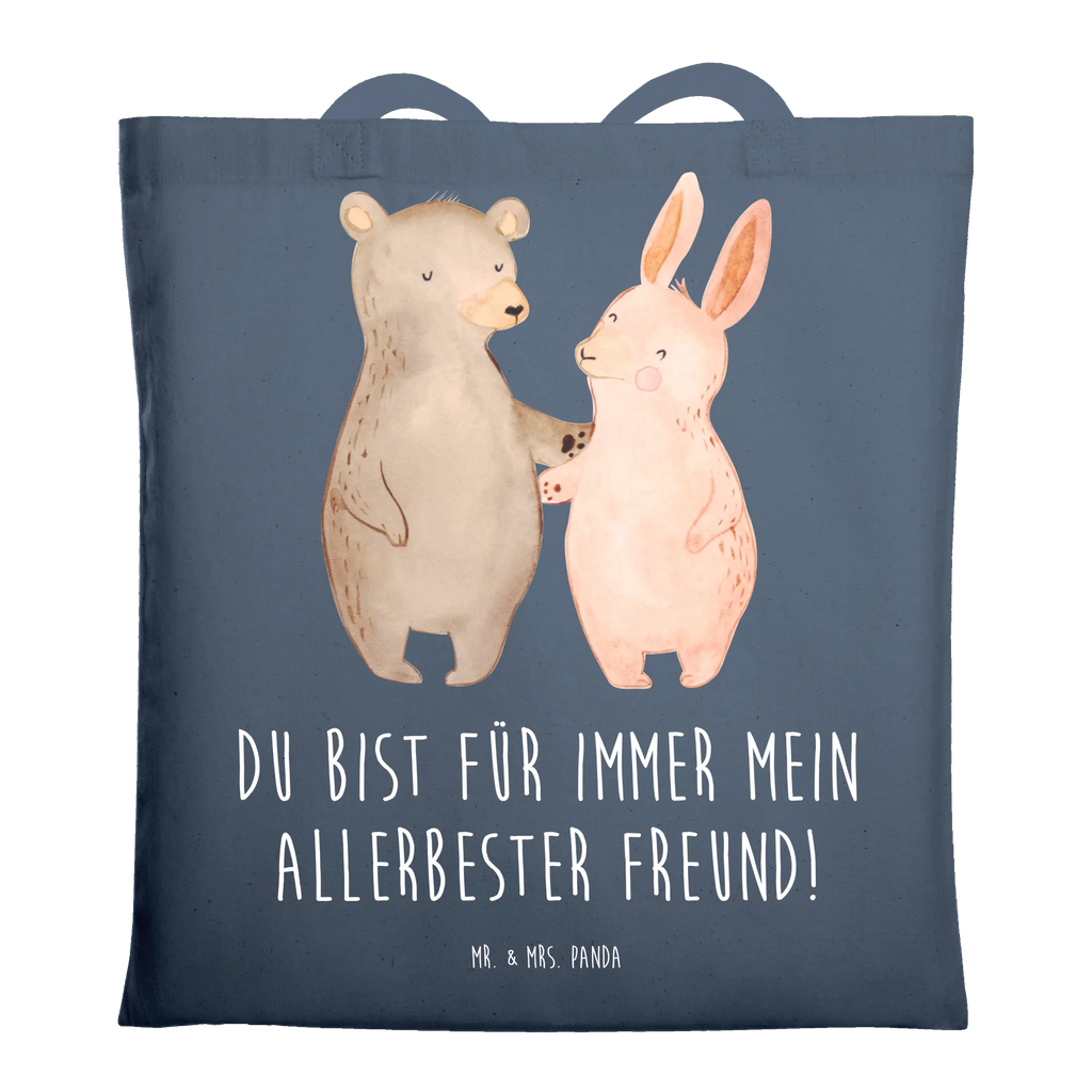 Tote bag bear and rabbit Embrace