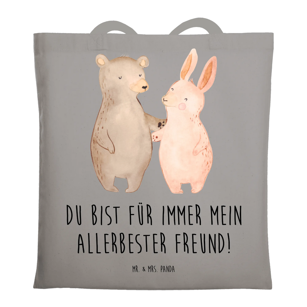 Tote bag bear and rabbit Embrace