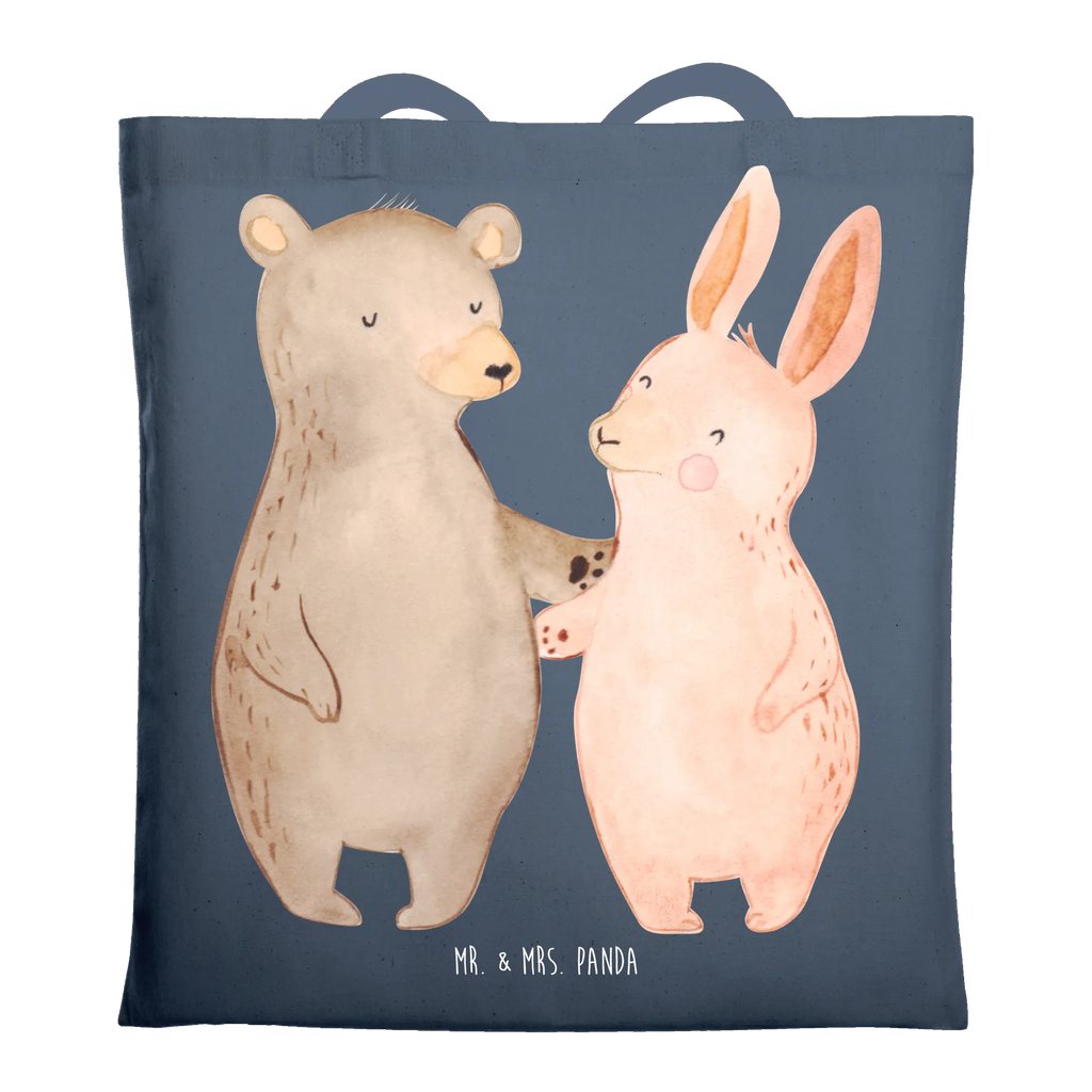 Tote bag bear and rabbit Embrace