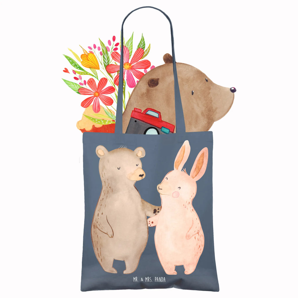Tote bag bear and rabbit Embrace