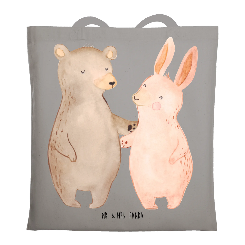 Tote bag bear and rabbit Embrace